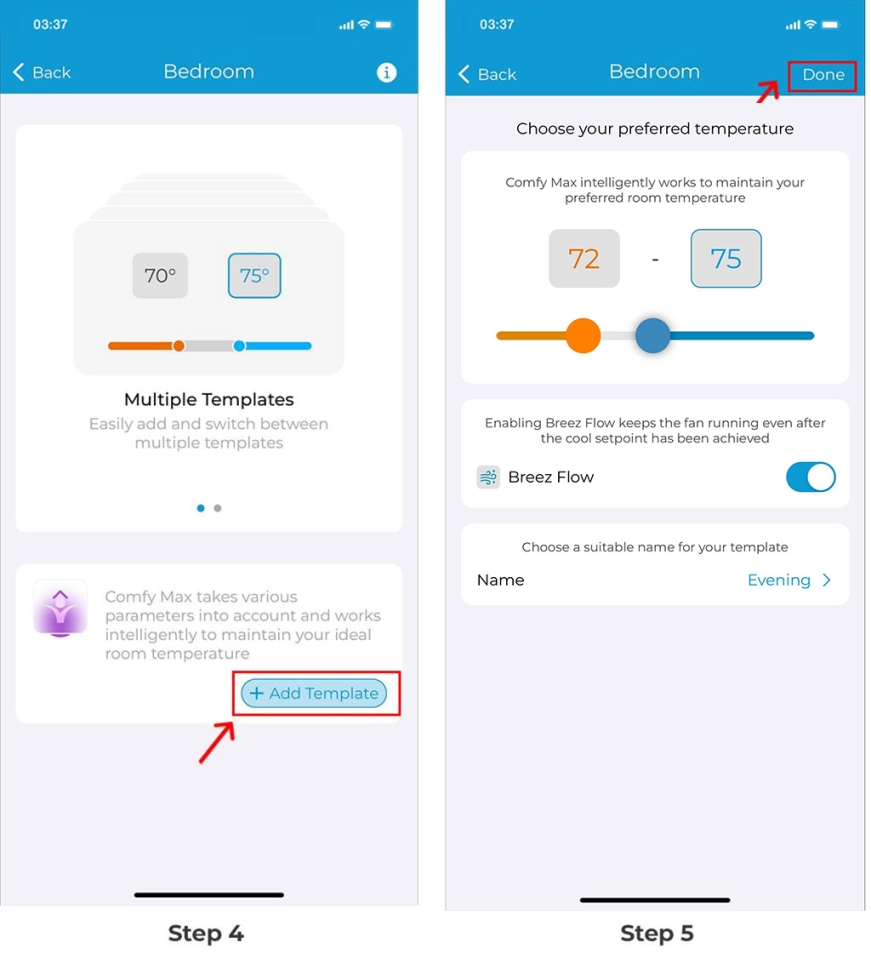 activating Comfy max using Cielo Home app