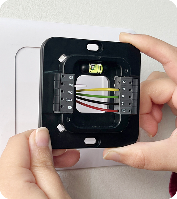 Cielo smart thermostat backplate with wires