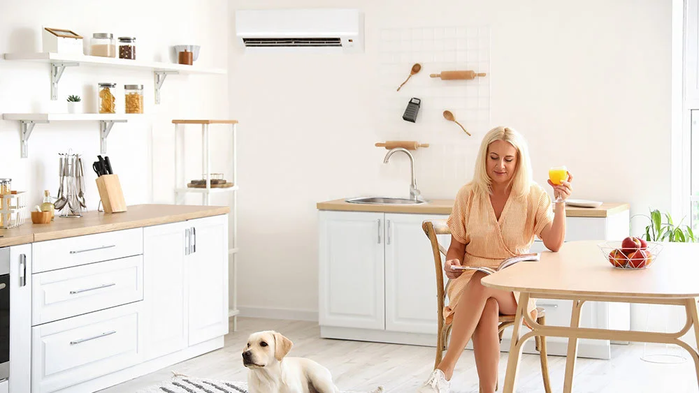 air conditioner in kitchen
