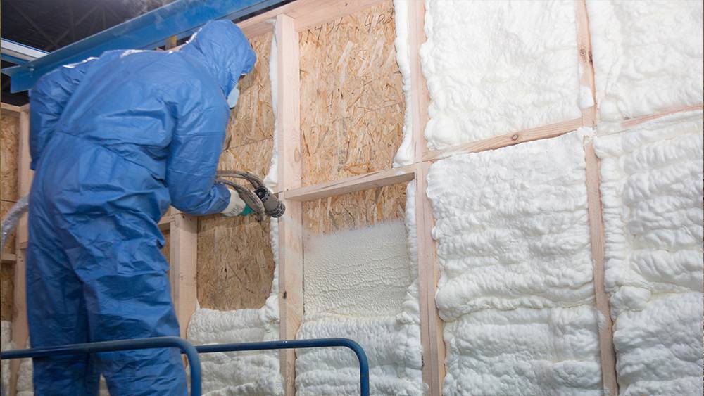 Spray foam insulation