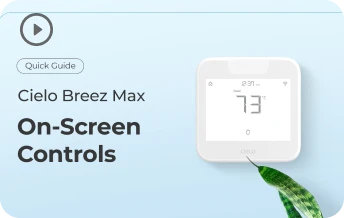 Cielo Breez Max (white) installed on a wall