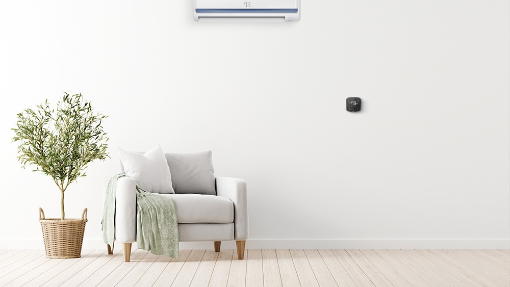 Cielo Breez smart AC controller paired with a mini-split AC