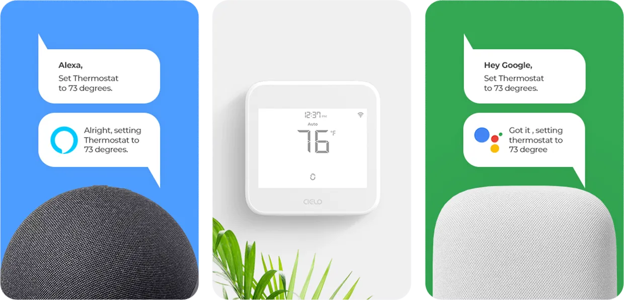 Giving command to Alexa for setting temperature
