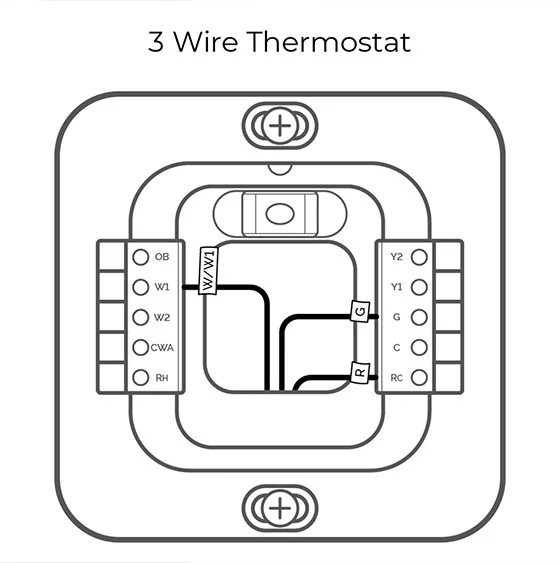 3 wire thermostat wiring configuration