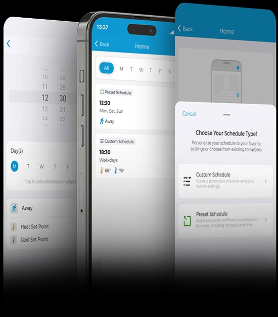 Smart thermostat eco Schedules
