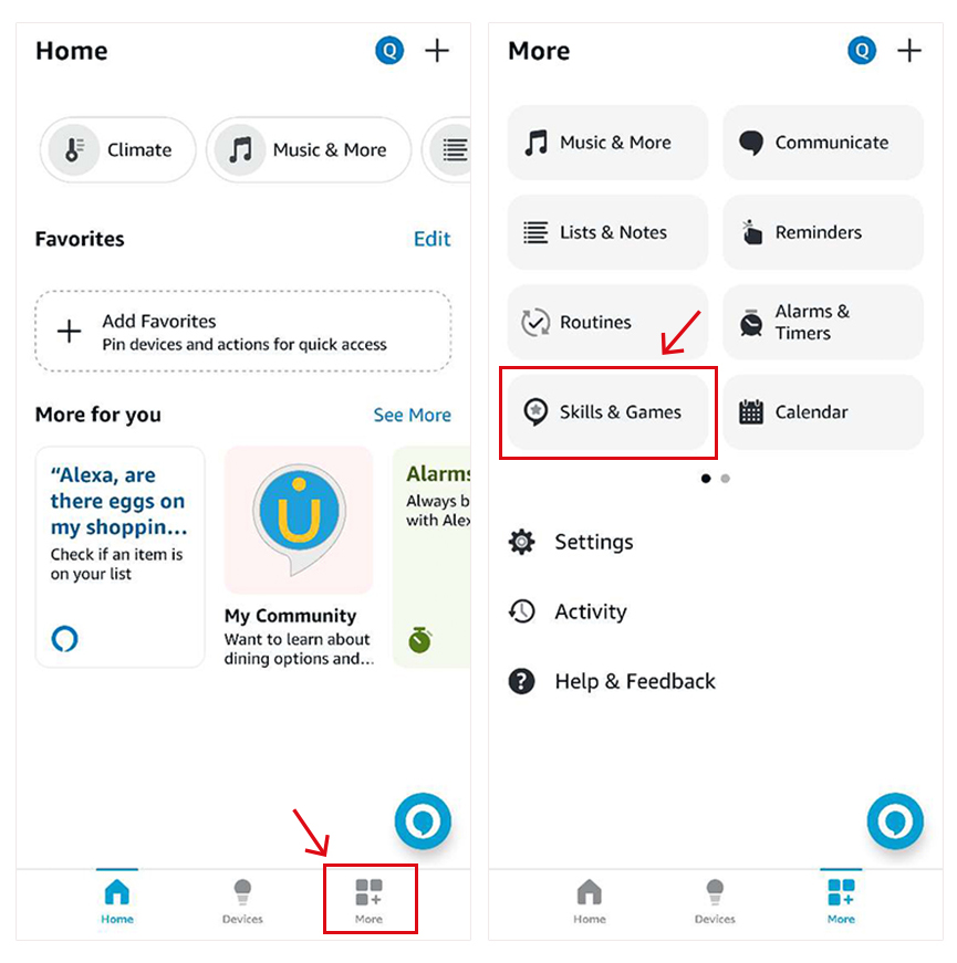 Alexa skills and games