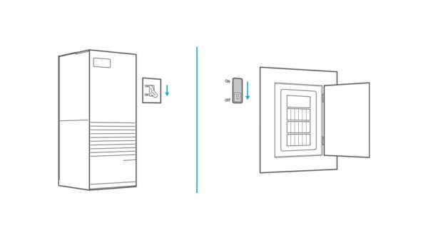 turn off HVAC system graphic