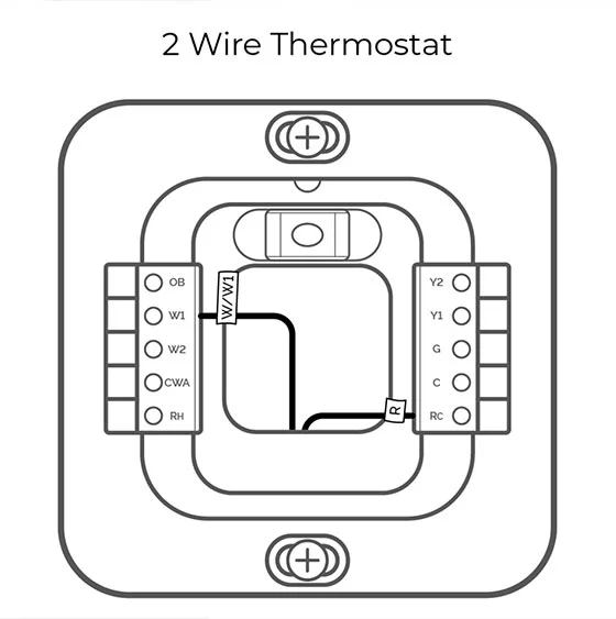 2 wire thermostat wiring configuration 