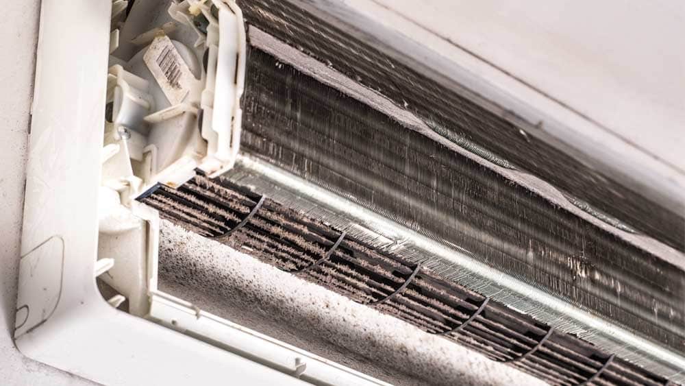 Dirty AC air filters.