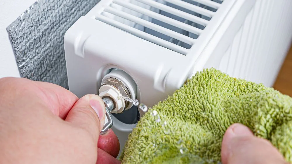 bleeding radiator heater for maintenance