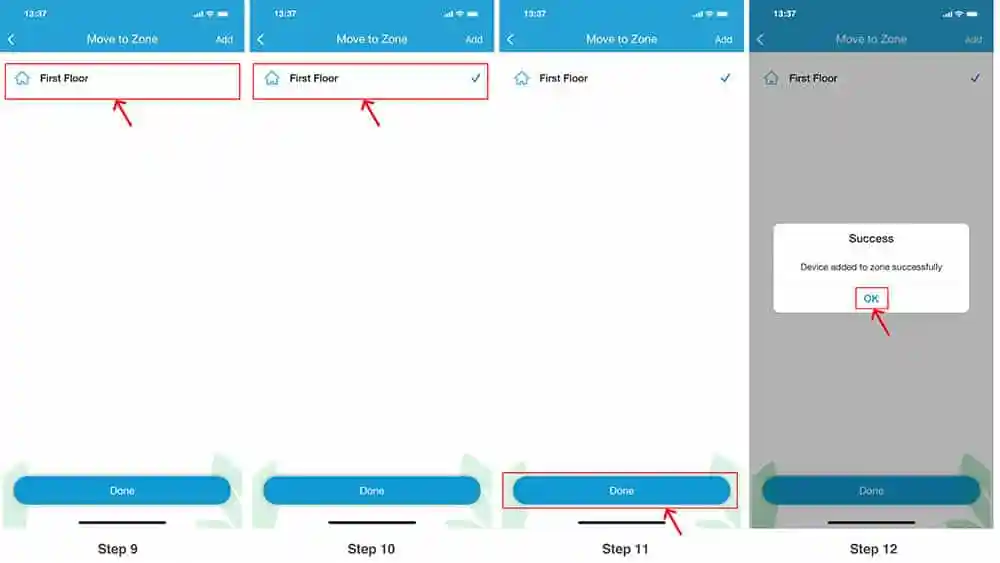 Cielo Home adding device to zone