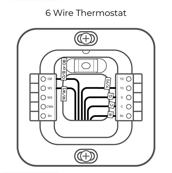 6 wire thermostat wiring configuration