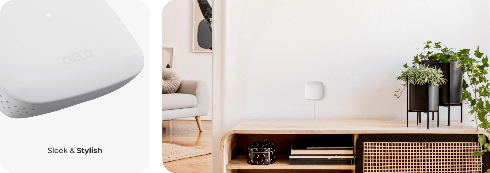 Cielo breez lite white on a wall