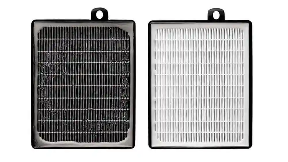 Clean and dirty AC air filter