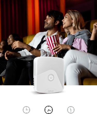 Couple enjoying movie night I Cielo Breez Eco I Smart AC Controller