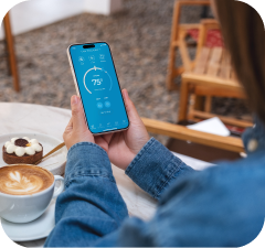 Woman using cielo home app