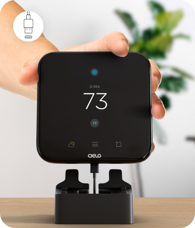 Placing Breez Edge on the table stand