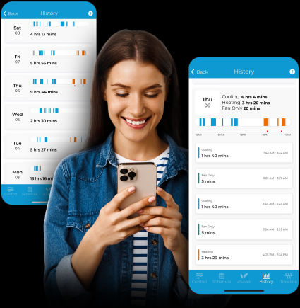usage history settings in cielo app