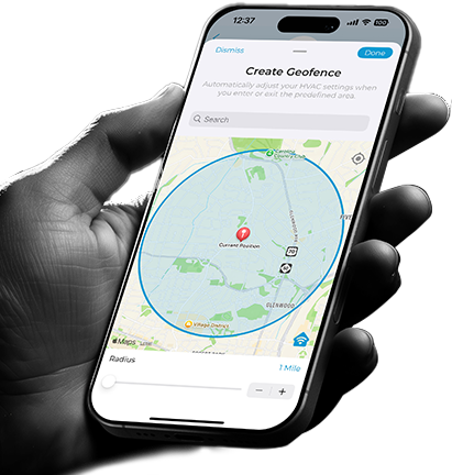 Geofencing on cielo home app I Cielo Smart Thermostat Eco