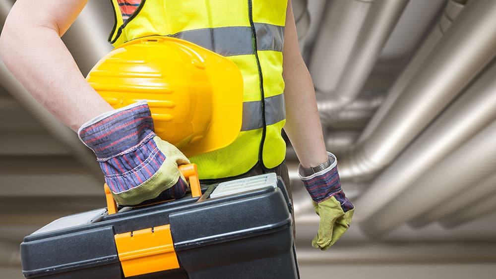 professional carrying hvac preventative maintenance toolbox