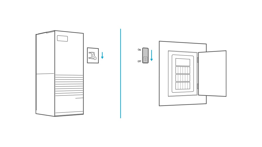 turn off HVAC system graphic
