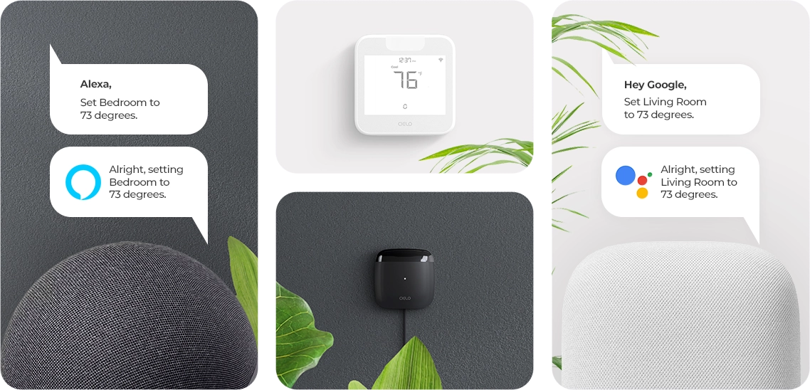 Cielo smart AC controllers with Alexa and Google Speaker