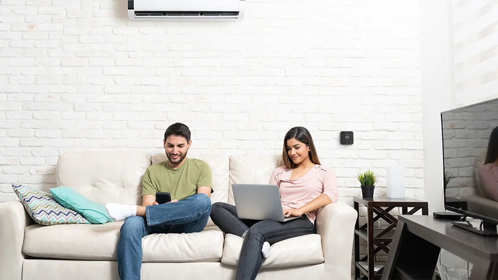 mini-split in a room paired with Cielo Breez Max